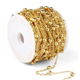 3-3.5 mm Ball Chain with 2 mm Iron Alloy Cable Chain – Gold Polished Finish – Approx. 1 Meter for Jewelry Making