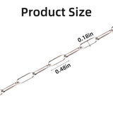 12x5 mm Paper Clip Cable Chain Silver – Tarnish Resistant Iron Alloy Chain – Approx. 1 Meter for Jewelry Making