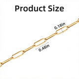 12x5 mm Paper Clip Cable Chain Gold – Tarnish Resistant Iron Alloy Chain – Approx. 1 Meter for Jewelry Making