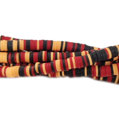 PER STRAND/LINE 6MM WASHER FIMO CANDIES DESIGNER RUBBER BEADS POLYMER CLAY BEADS FOR CRAFT AND JEWELRY MAKING, APPROX 300 BEADS IN A LINE, ONE LINE HAS ABOUT 14.5 INCHES LONG