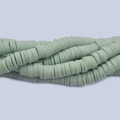 PER STRAND/LINE 6MM WASHER FIMO CANDIES DESIGNER RUBBER BEADS POLYMER CLAY BEADS FOR CRAFT AND JEWELRY MAKING, APPROX 300 BEADS IN A LINE, ONE LINE HAS ABOUT 14.5 INCHES LONG