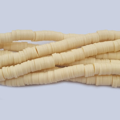 PER STRAND/LINE 6MM WASHER FIMO CANDIES DESIGNER RUBBER BEADS POLYMER CLAY BEADS FOR CRAFT AND JEWELRY MAKING, APPROX 300 BEADS IN A LINE, ONE LINE HAS ABOUT 14.5 INCHES LONG