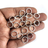 20 PIECES PACK 10.3mm SILVER COLOR ALLOY BEADS RINGS SPACER CHARM
