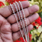 SILVER POLISHED CHAINS' SIZE APPROX ' 3-3.5 MM CHAIN LENGTH APPROX 60-65 CM SOLD BY 2 PIECES CUTTING PACK