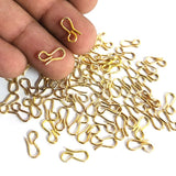 50 PCS PACK S HOOK CLASPS JEWELLERY MAKING FINDING RAW MATARIALS GOLD COLOR GOLD