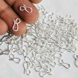 50 PCS PACK S HOOK CLASPS JEWELLERY MAKING FINDING RAW MATARIALS' COLOR SILVER