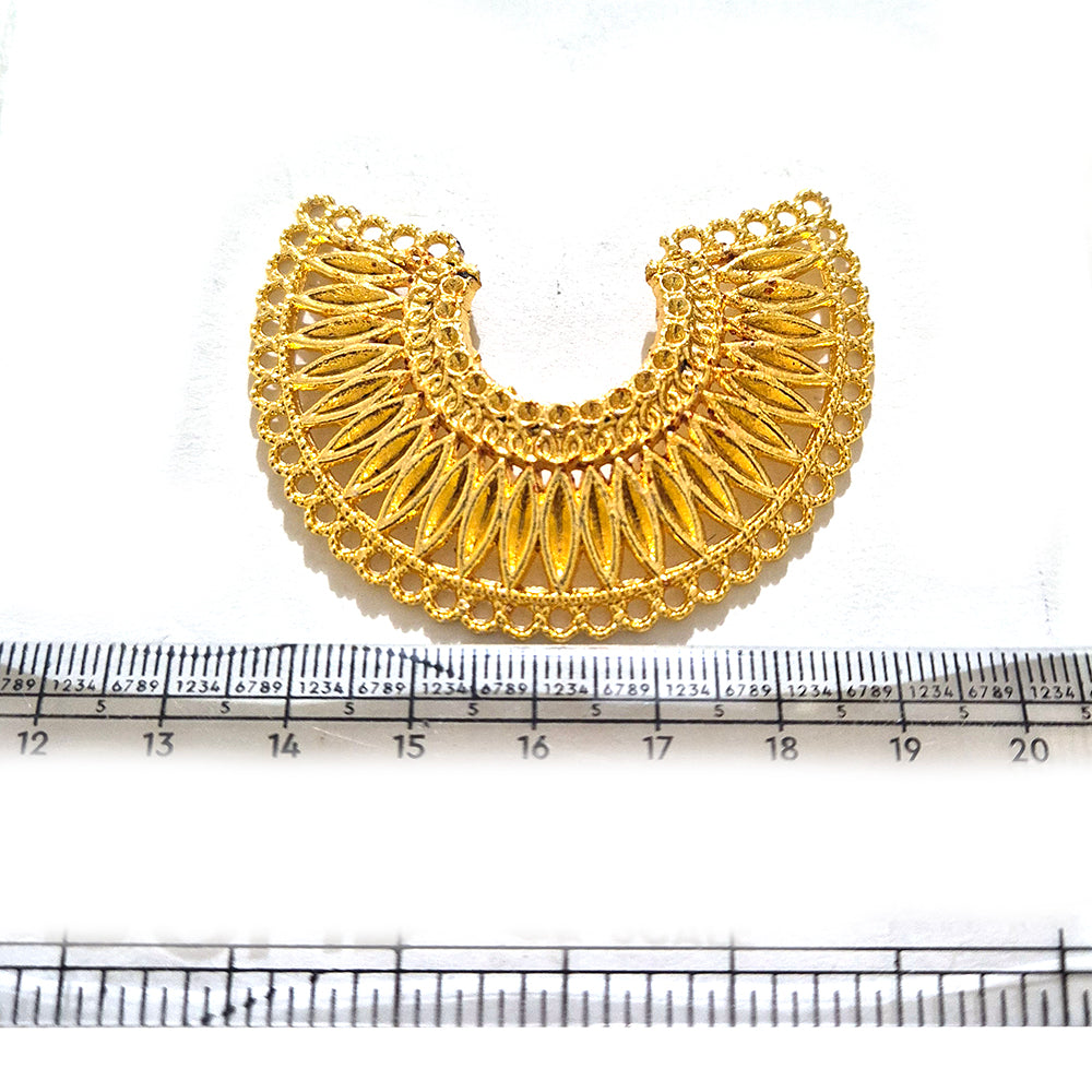 Sale Lot, Gold Plated Hasli Necklace Pendant Connector | Traditional Indian Jewelry Making Component | DIY Necklace Pendant | Sold Per Piece