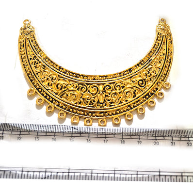 Sale Lot, Gold Plated Hasli Necklace Pendant Connector | Traditional Indian Jewelry Making Component | DIY Necklace Pendant | Sold Per Piece