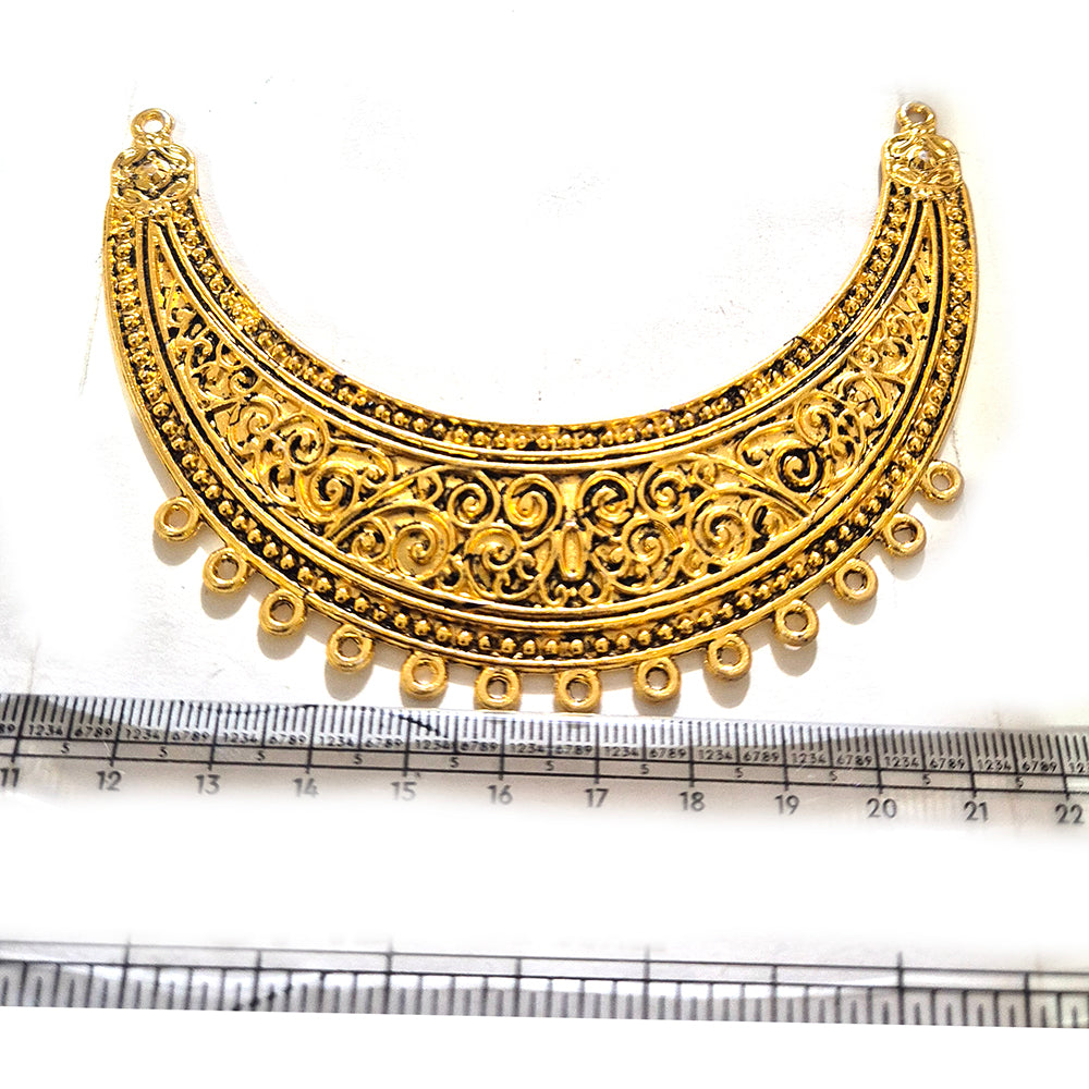 Sale Lot, Gold Plated Hasli Necklace Pendant Connector | Traditional Indian Jewelry Making Component | DIY Necklace Pendant | Sold Per Piece