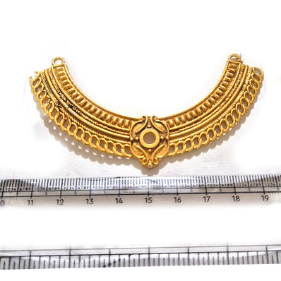 Sale Lot, Gold Plated Hasli Necklace Pendant Connector | Traditional Indian Jewelry Making Component | DIY Necklace Pendant | Sold Per Piece