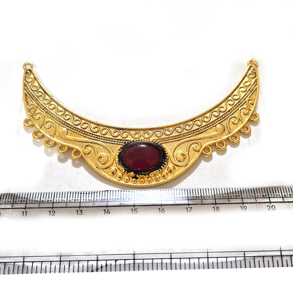 Sale Lot, Gold Plated Hasli Necklace Pendant Connector | Traditional Indian Jewelry Making Component | DIY Necklace Pendant | Sold Per Piece