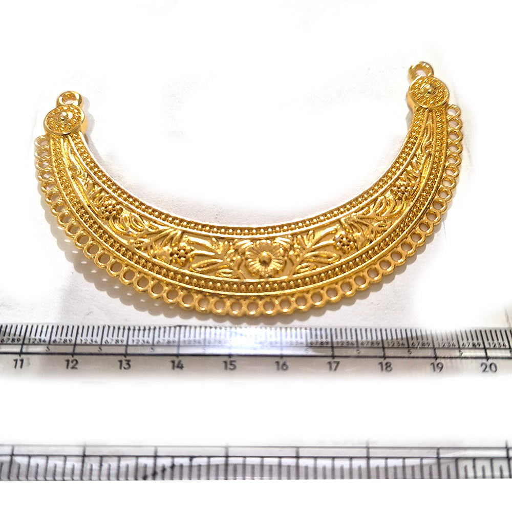 Sale Lot, Gold Plated Hasli Necklace Pendant Connector | Traditional Indian Jewelry Making Component | DIY Necklace Pendant | Sold Per Piece
