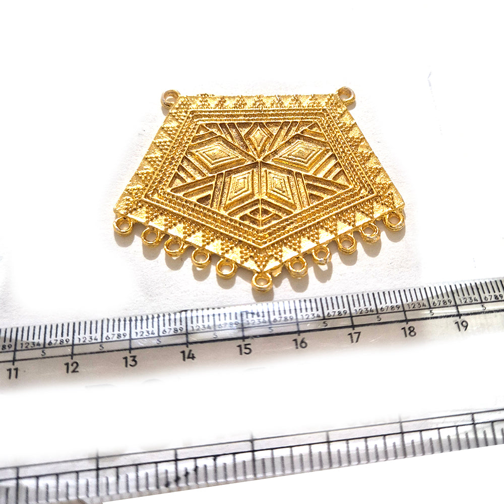 Sale Lot, Gold Plated Hasli Necklace Pendant Connector | Traditional Indian Jewelry Making Component | DIY Necklace Pendant | Sold Per Piece