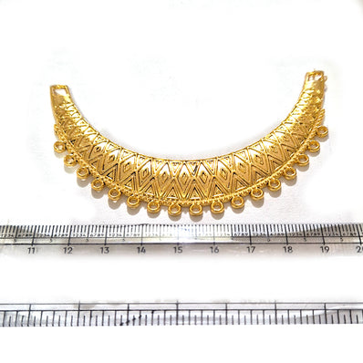Sale Lot, Gold Plated Hasli Necklace Pendant Connector | Traditional Indian Jewelry Making Component | DIY Necklace Pendant | Sold Per Piece