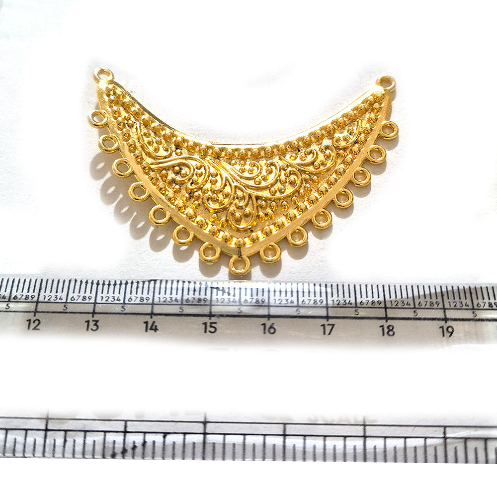 Sale Lot, Gold Plated Hasli Necklace Pendant Connector | Traditional Indian Jewelry Making Component | DIY Necklace Pendant | Sold Per Piece