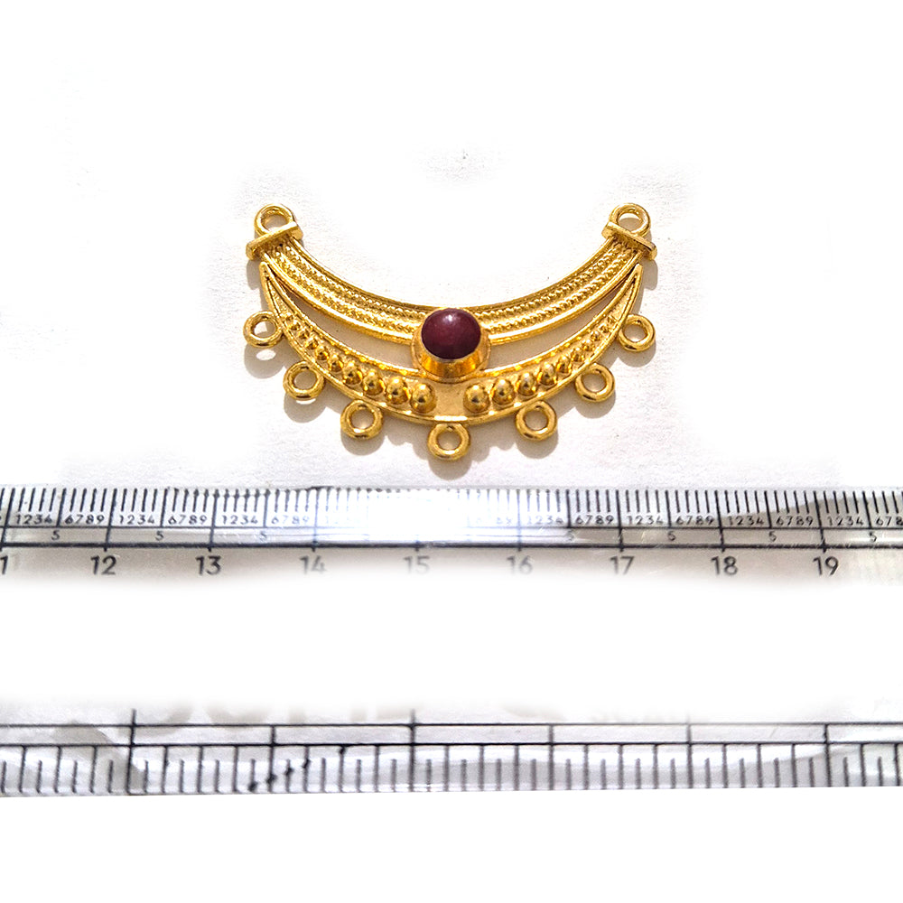 Sale Lot, Gold Plated Hasli Necklace Pendant Connector | Traditional Indian Jewelry Making Component | DIY Necklace Pendant | Sold Per Piece