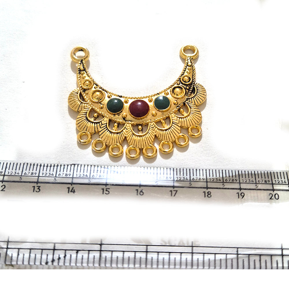 Sale Lot, Gold Plated Hasli Necklace Pendant Connector | Traditional Indian Jewelry Making Component | DIY Necklace Pendant | Sold Per Piece