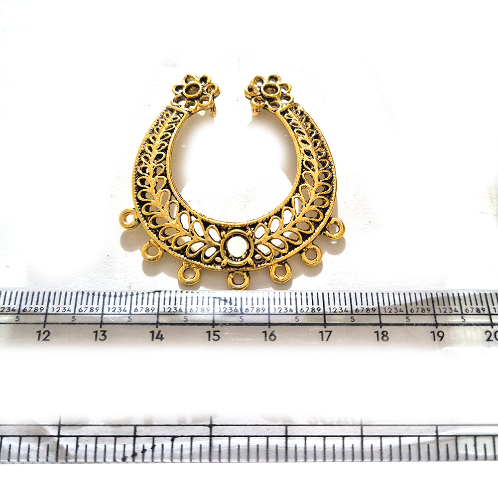 Sale Lot, Gold Plated Hasli Necklace Pendant Connector | Traditional Indian Jewelry Making Component | DIY Necklace Pendant | Sold Per Piece
