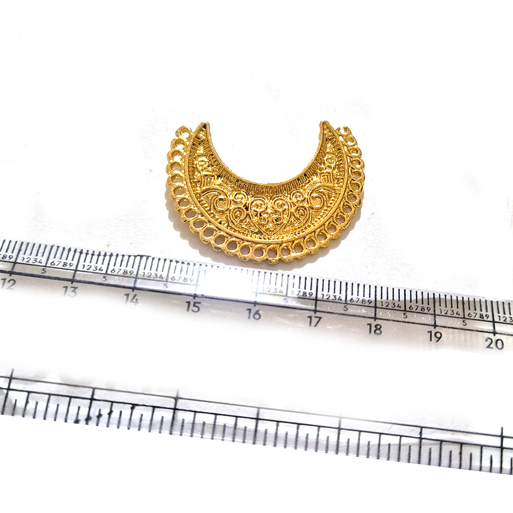 Sale Lot, Gold Plated Hasli Necklace Pendant Connector | Traditional Indian Jewelry Making Component | DIY Necklace Pendant | Sold Per Piece