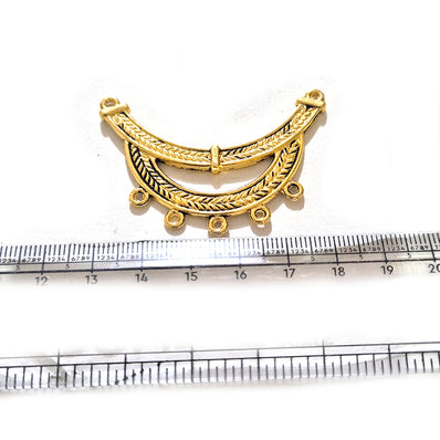 Sale Lot, Gold Plated Hasli Necklace Pendant Connector | Traditional Indian Jewelry Making Component | DIY Necklace Pendant | Sold Per Piece
