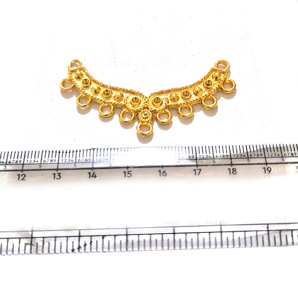 Sale Lot, Gold Plated Hasli Necklace Pendant Connector | Traditional Indian Jewelry Making Component | DIY Necklace Pendant | Sold Per Piece