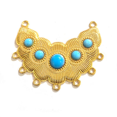 Sale Lot, Gold Plated Hasli Necklace Pendant Connector | Traditional Indian Jewelry Making Component | DIY Necklace Pendant | Sold Per Piece