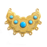 Sale Lot, Gold Plated Hasli Necklace Pendant Connector | Traditional Indian Jewelry Making Component | DIY Necklace Pendant | Sold Per Piece