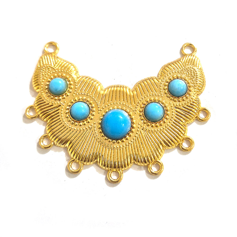 Sale Lot, Gold Plated Hasli Necklace Pendant Connector | Traditional Indian Jewelry Making Component | DIY Necklace Pendant | Sold Per Piece