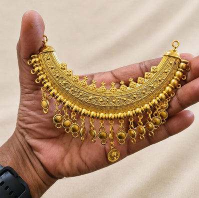 Sale Lot, Gold Plated Hasli Necklace Pendant Connector | Traditional Indian Jewelry Making Component | DIY Necklace Pendant | Sold Per Piece