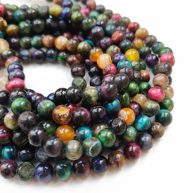 CLEARANCE SALE' 8MM' 1 LINE/STRING MULTI TIGER EYE' B QUALITY
