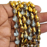 Per Line 16 inches long, Fire Polished Crystal Glass beads for Jewelry Making in size about 8x12mm Drop