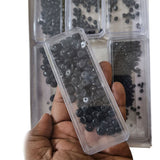 Jewelry making Black Glass beads  6 designs in box packing
