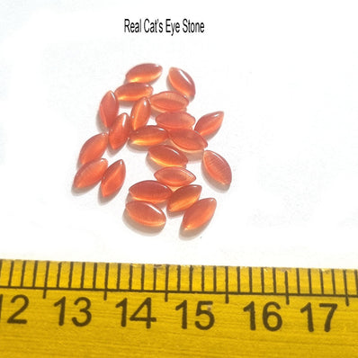 100Pcs Pkg. Real Cats Eye Jewelry Making Raw Materials