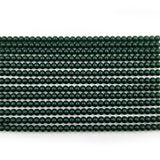 3x3.5mm Green Glass Beads, Made in India Beads Sale Lot, Unbeatable price (APPROX 180~185 BEADS/STRAND)