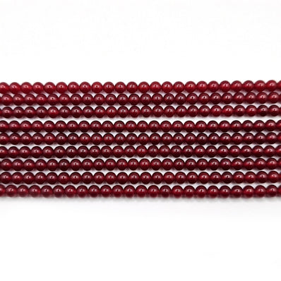 4mm Red Glass Beads, Made in India Beads Sale Lot, Unbeatable price(APPROX 180~190 BEADS/STRAND)