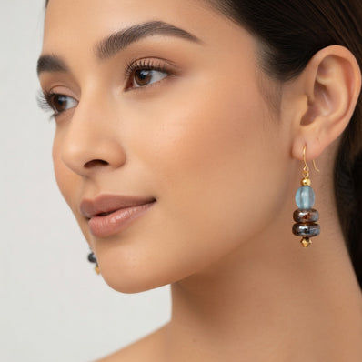 1 PAIRS PACK Glass beads Fashion Earrings Made in India Beads Sale Lot, Unbeatable price