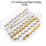 10pcs Chain for Jewelry making 2~3 inches cutting, Heart and smily