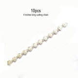 10pcs Chain for Jewelry making 4 inches cutting, Heart chain Silver