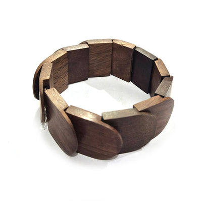Wooden stachable bangle bracelet  western look