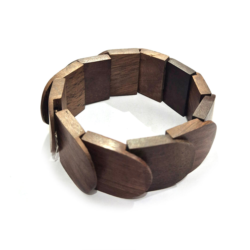Wooden stachable bangle bracelet  western look
