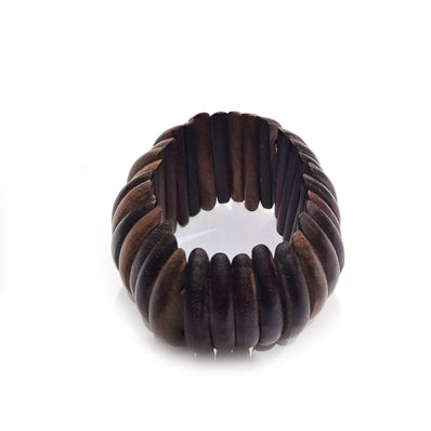 Wooden stachable bangle bracelet  western look