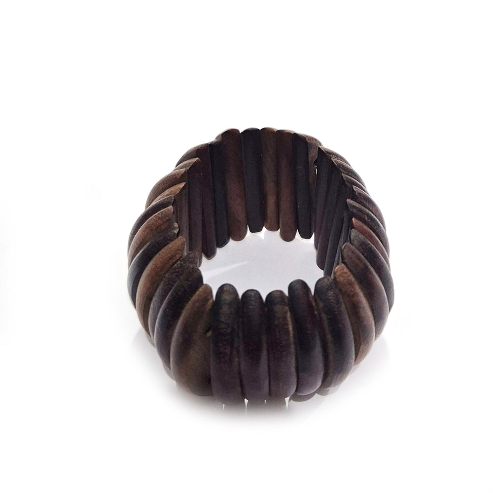Wooden stachable bangle bracelet  western look