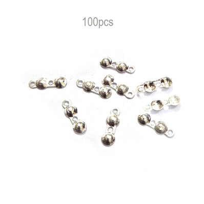 100 pcs tips silver plated findings for jewelry end