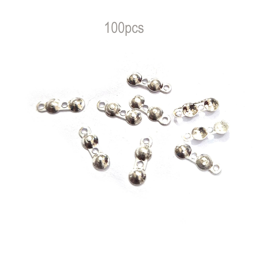 100 pcs tips silver plated findings for jewelry end