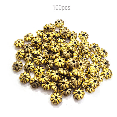 100pcs acrylic plastic ccb antique gold spacer beads