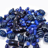 200 Grams Blue mix glass beads Sale Lot Jewelry making beads