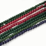5 lines each 30 inches line, red, green, blue random mix color, size 4mm approx