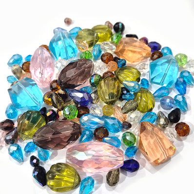100grams Crystal high quality of glass beads mix
