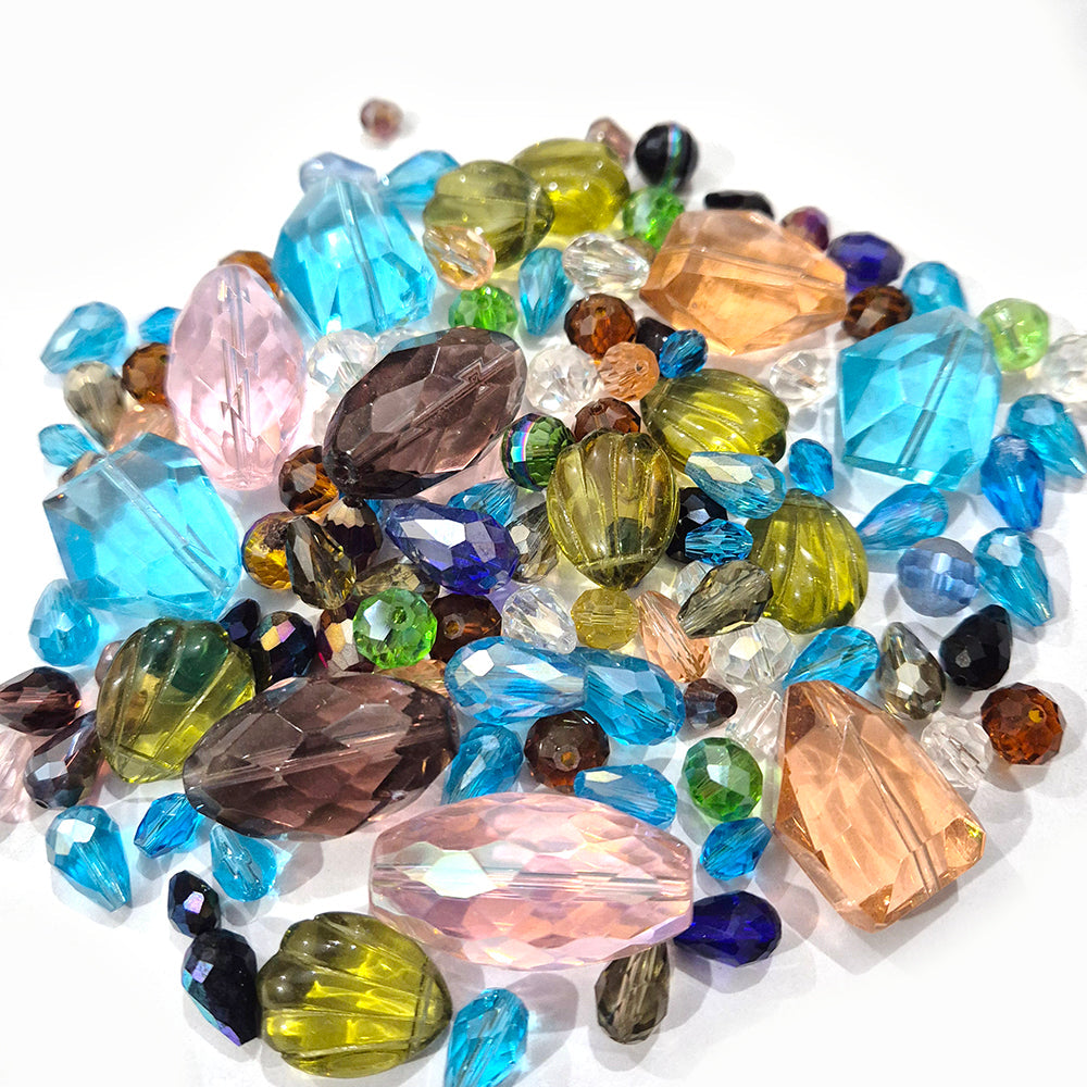 100grams Crystal high quality of glass beads mix