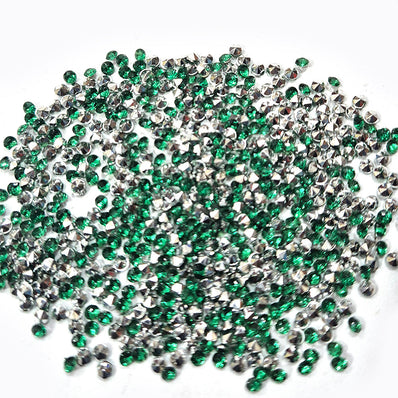 1000pcs Pointed Acrylic stone, size approx 3mm Green color